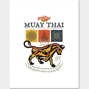 Bull Tattoo Muay Thai Sak Yant Posters and Art